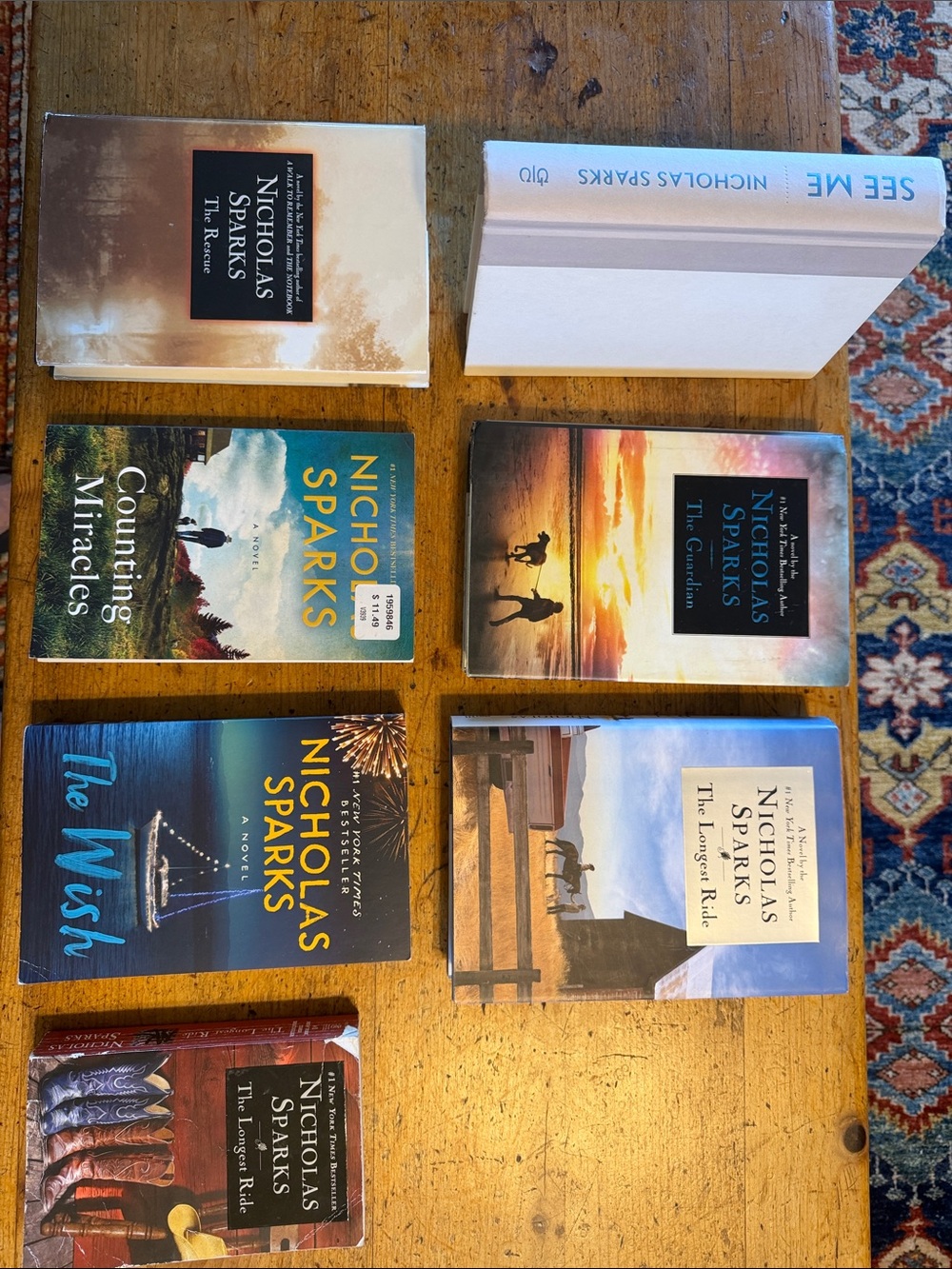 Paperback Book Bundle - Nicholas Sparks. $6 each